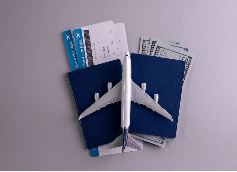 Flight and Visa documents